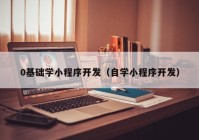 0基础学小程序开发（自学小程序开发）